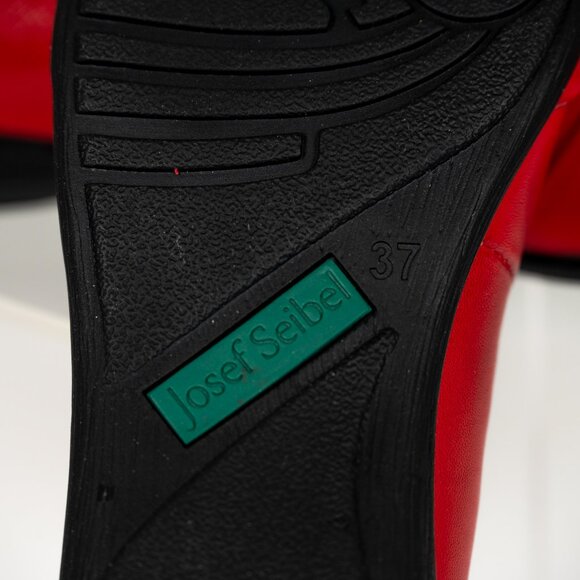Josef Seibel Fenja 01 Comfy Leather Flats Red Womens Size US 6-6.5 EU 37 NIB - Picture 11 of 11